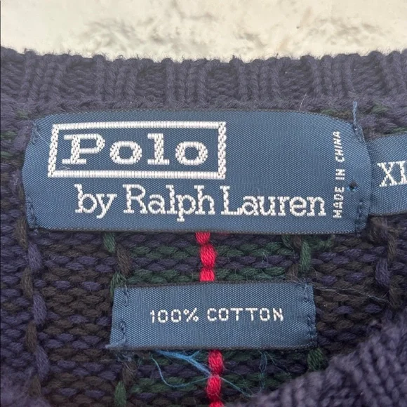 Vintage 80’s 90’s Polo Country Estate by Ralph Lauren Plaid Sweater Size XL - Picture 9 of 9